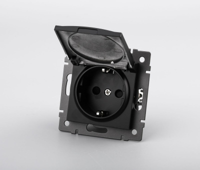 Механизм розетки влагозащищённый Arlight SCT-MCP-PL-BK-V (250V, 16A) 049835