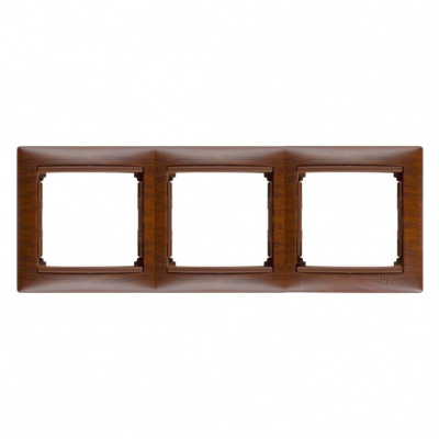 Рамка 3-постовая Legrand Valena тонированное дерево 770313