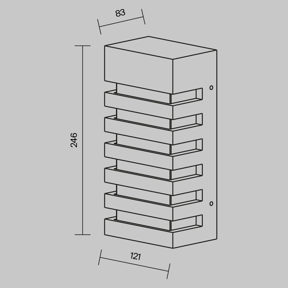Фасадный светильник Maytoni Remsa O034WL-01B