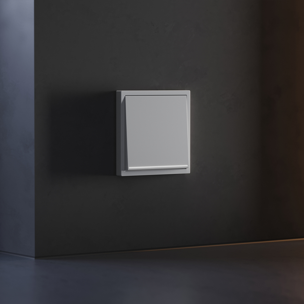 Клавиша для выключателя/переключателя одноклавишного с подсветкой Voltum S70 (серый) VLS000216