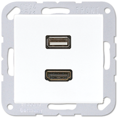 Розетка HDMI/USB Jung MAA1163WW