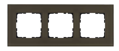 Рамка 3-постовая стекло цвет Каперсовый Jasmart G1003GT