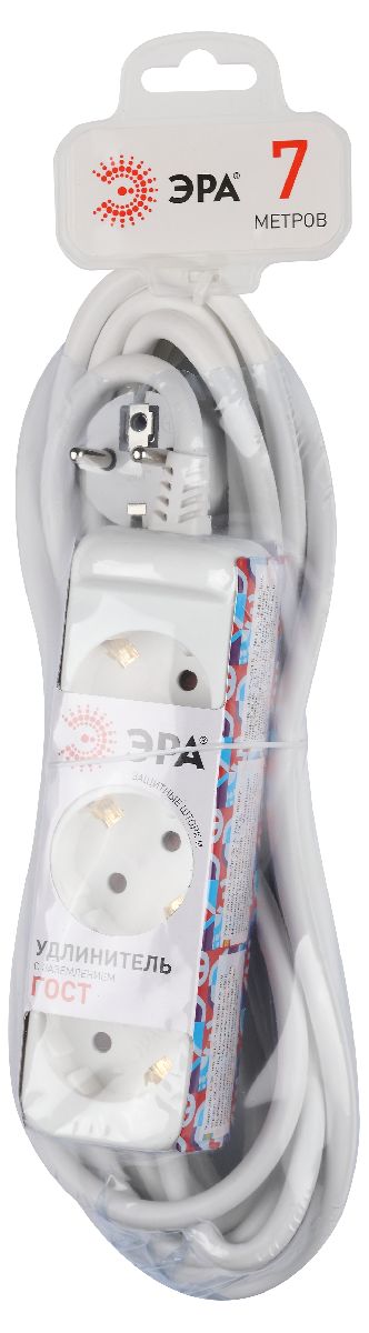 Удлинитель электрический Эра U-3e-7m-3x1,5 Б0044034