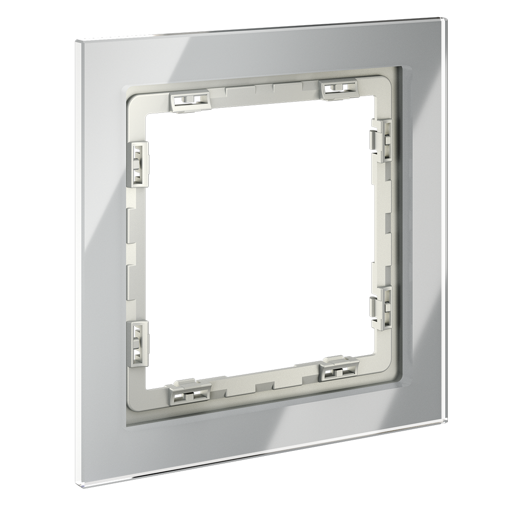 Рамка на 1 пост Voltum S70 VLS110105 (сталь, стекло)