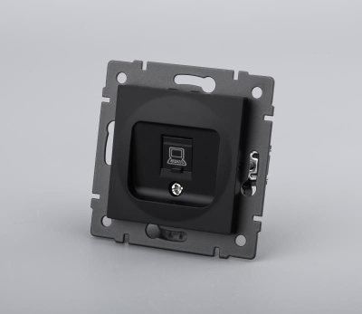 Механизм компьютерной розетки Arlight SCT-MPC1-PL-BK-V (RJ-45, CAT6) 049847