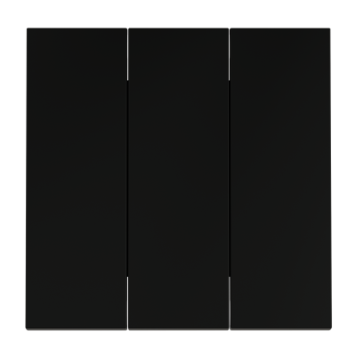 Клавиши для выключателя/переключателя трехклавишного Voltum S70 (черный матовый) VLS000508