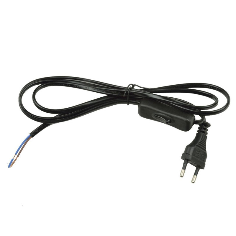 Шнур сетевой с вилкой и выключателем (UL-00004432) Uniel UCX-C11/02A-170 Black