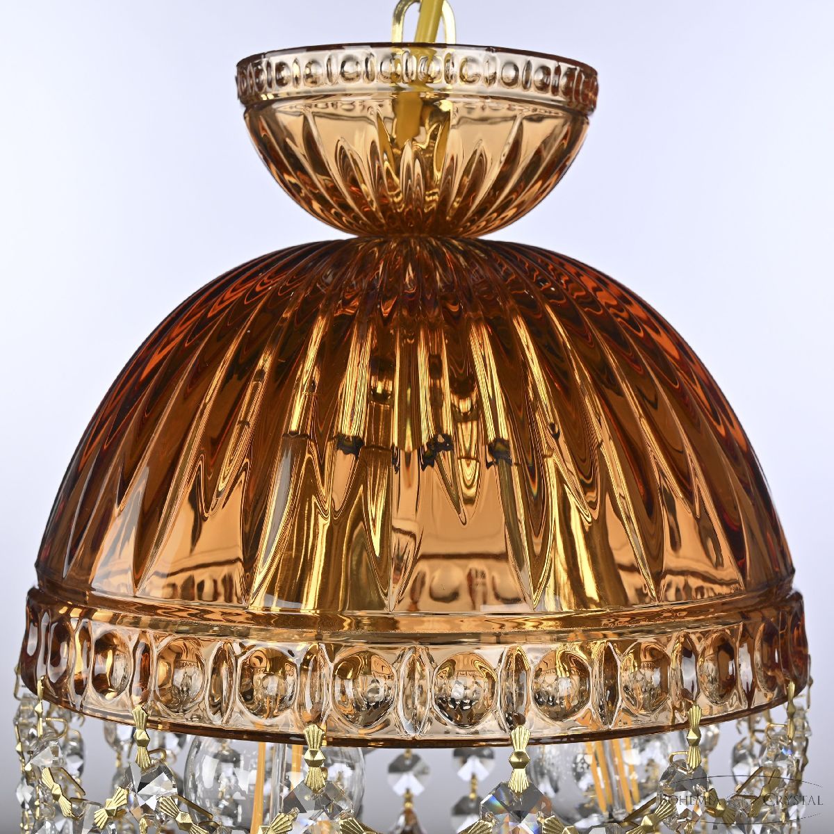 Подвесной светильник Bohemia Ivele Crystal 5478/22 G Amber/M-1G Leafs K721
