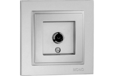 Розетка TV концевая с экраном Mono Electric Despina серебро 102-212105-138