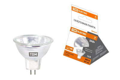 Лампа галогенная TDM Electric GU5.3 50W 3000K прозрачная SQ0341-0007