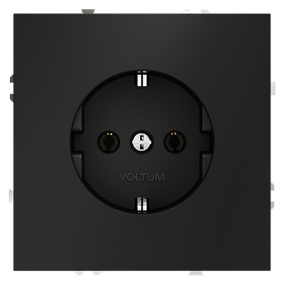 Розетка Voltum S70 VLS040108 (черный матовый)