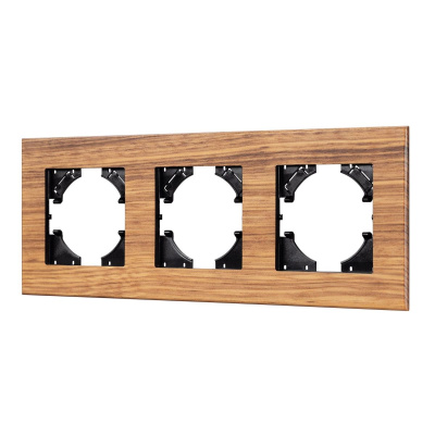 Рамка на 3 поста из натурального дерева Arlight FRM-XSILO-WD-3-SNL 051276