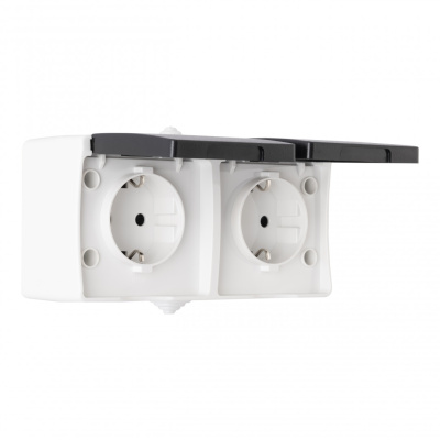 Розетка двойная с заземлением Arte Milano 309.40-2.grey