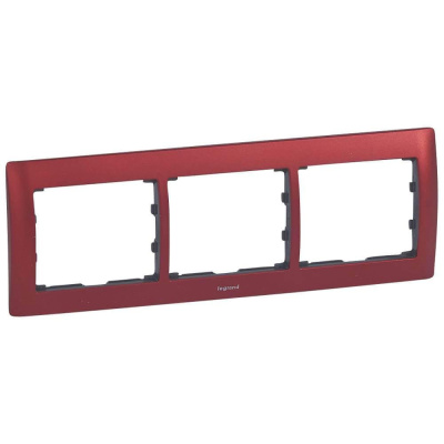 Рамка 3-постовая Legrand Galea Life волшебный красный 771903