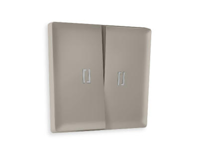 Лицевая панель для выключателя двухклавишного с подсветкой Ambrella Volt Alfa AP3640