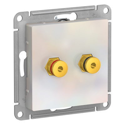 Аудиорозетка двухместная Systeme Electric AtlasDesign Жемчуг ATN000487