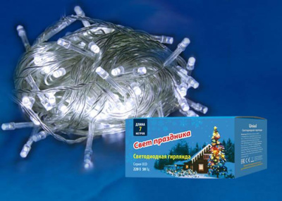 Светодиодная гирлянда (UL-00005260) Uniel 220V белый ULD-S0700-060/DTA White IP20