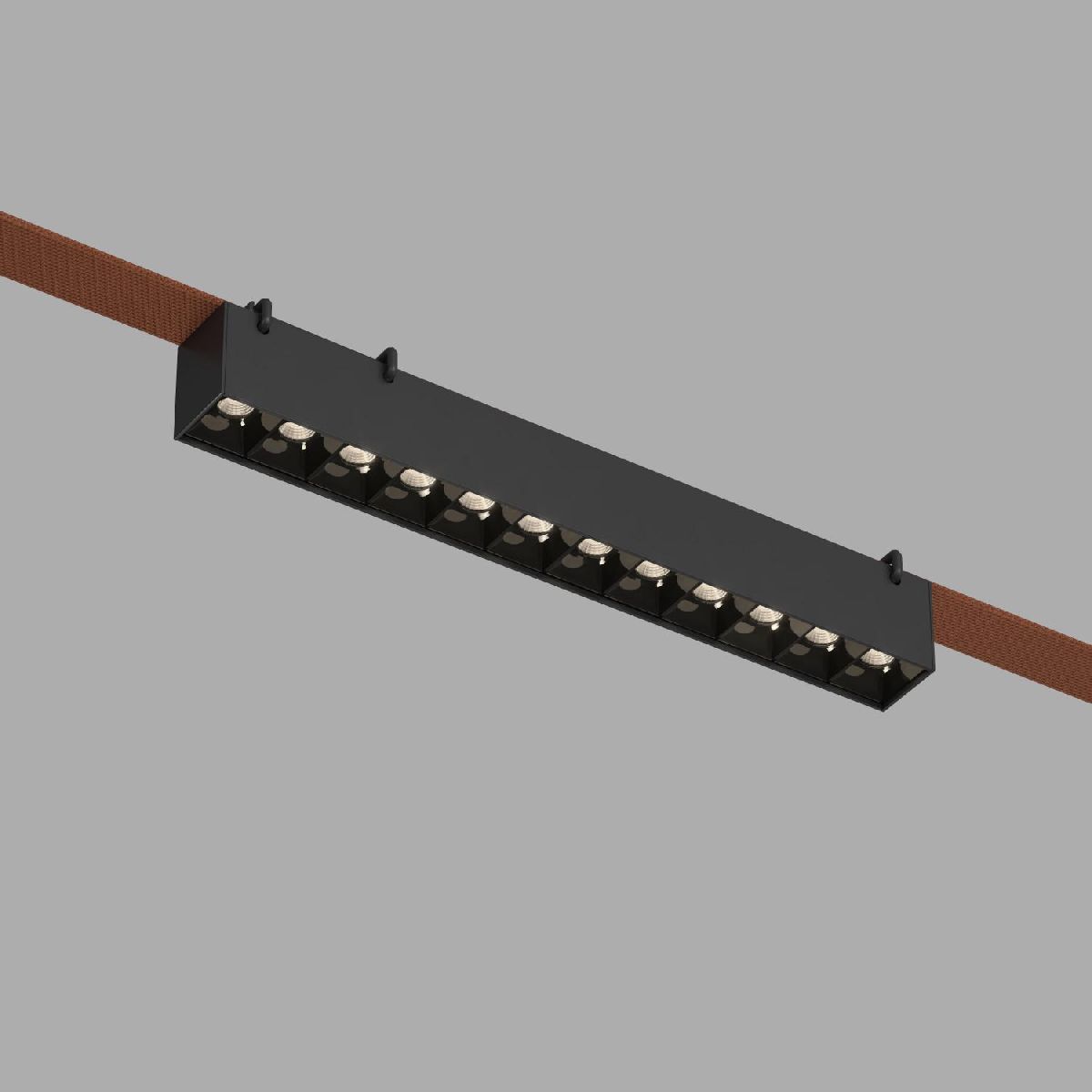 Трековый однофазный светильник Denkirs Belty Grill DK5571-BK