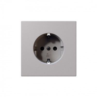 Розетка SCHUKO с защитными шторками 16A 250V 2P+T, цвет Белый матовый (soft touch) Jasmart FD5501PWM