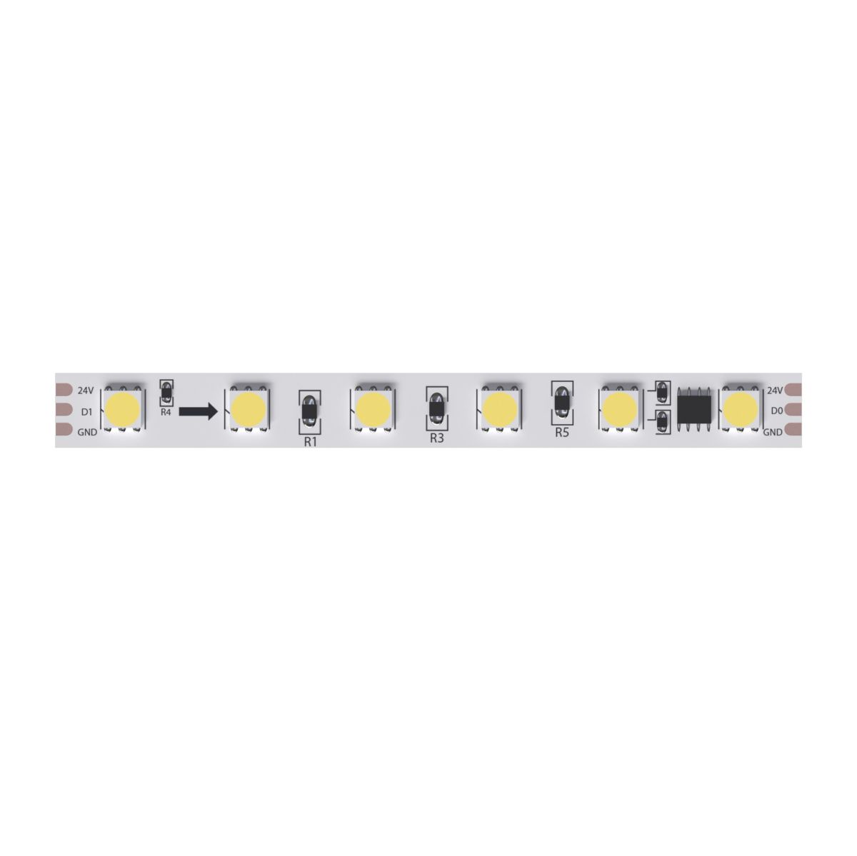 Светодиодная лента Arte Lamp Spi 24В 14,4Вт/м 3800/4200K 5м IP20 A2406010-04-4K