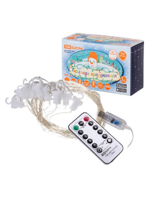 Светодиодная гирлянда TDM Electric Роса - занавес 5V белая 8 режимов SQ0361-0087