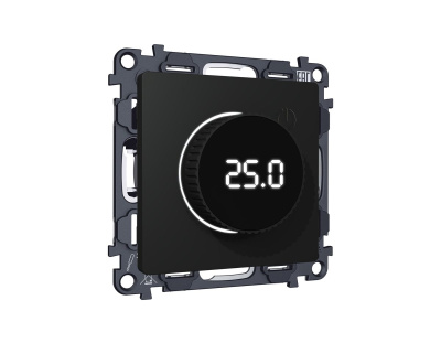 Комплект механизма терморегулятора с цифровым дисплеем с подсветкой и датчиком для теплого пола ALFA Ambrella Volt Quant (AP8058, VM1385) MA805810