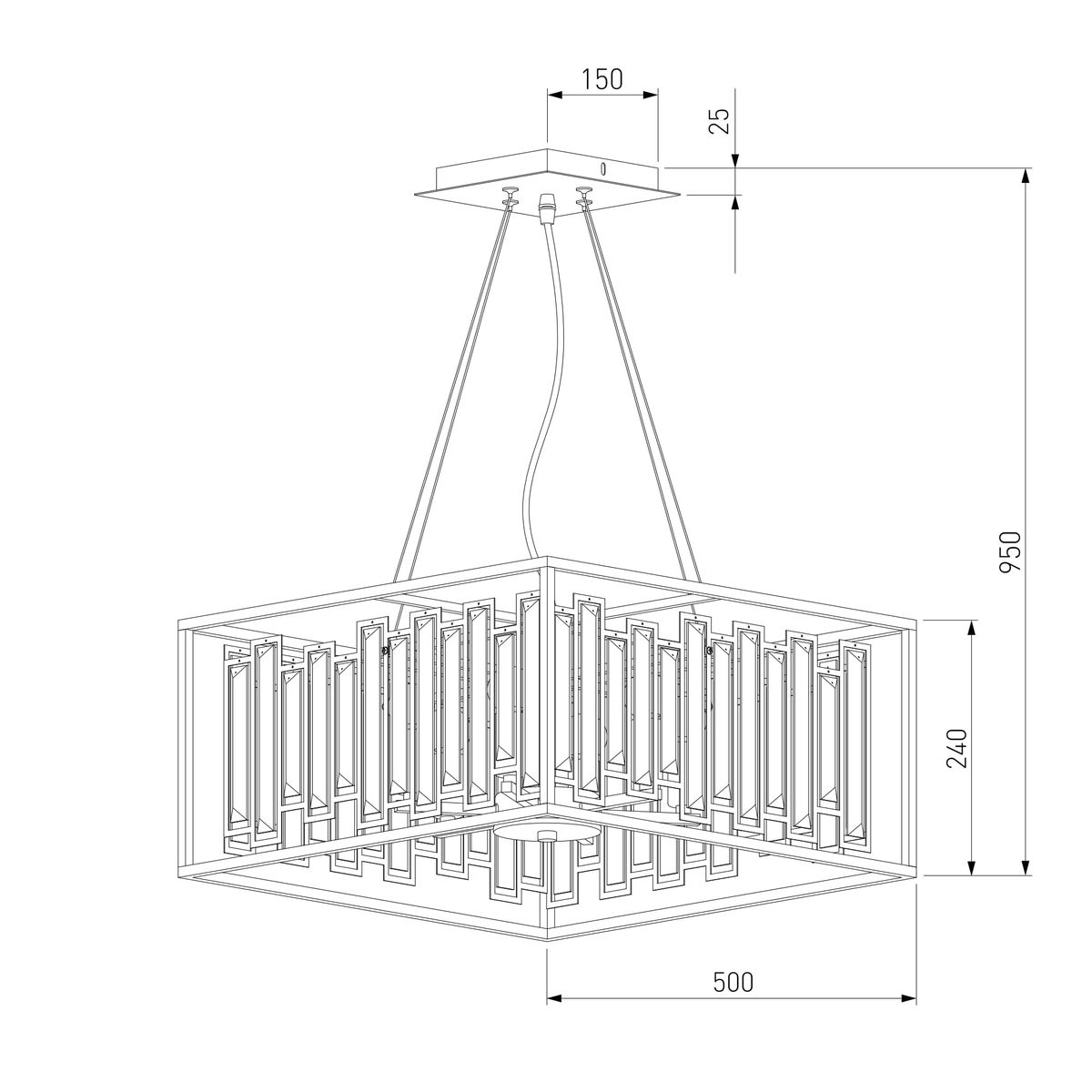 Подвесная люстра Bogates Cella 377/6 Strotskis a061525
