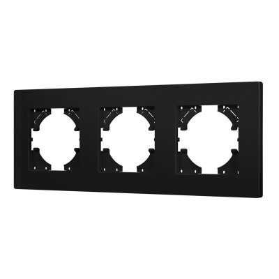 Рамка на 3 поста пластиковая Arlight FRM-PERIO-PL-3-BK 049755