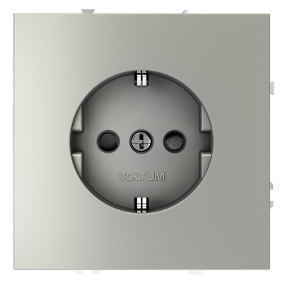 Розетка со шторками Voltum S70 VLS040205 (сталь)