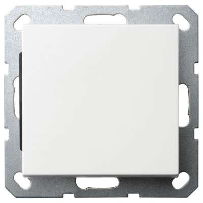 Выключатель одноклавишный Jasmart в комплекте с накладкой 10A 250V белый глянцевый G3011W