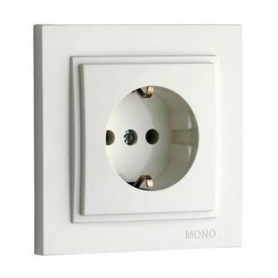 Розетка с заземлением Mono Electric Despina 16А 250В белый 102-190021-117