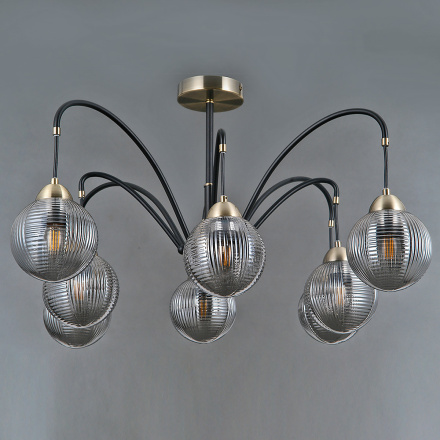 Люстра на штанге Illumico IL0433-8PSQ-79 BK AB