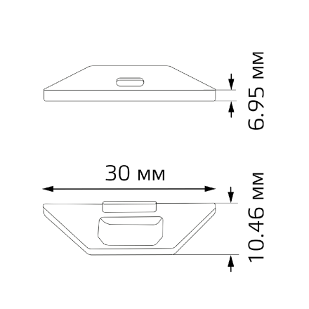 Заглушка для профиля (2 шт.) Gauss BT482