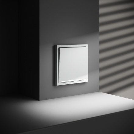 Выключатель одноклавишный с подсветкой Voltum S70 VLS010202 (белый матовый)