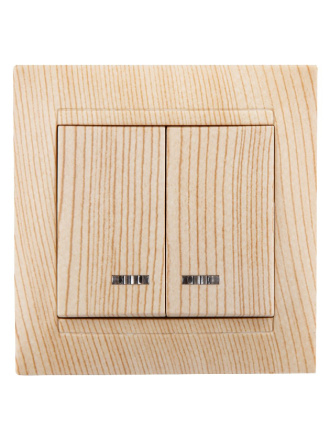 Выключатель двухклавишный с подсветкой Лама TDM Electric SQ1815-0305