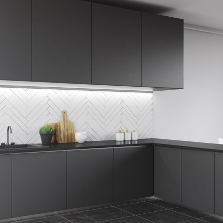 Профиль угловой накладной Apeyron ширина ленты до 10мм 08-03-01Ч