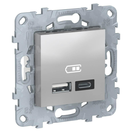 Розетка компьютерная USBx2 Schneider Electric Unica New тип А+С NU501830