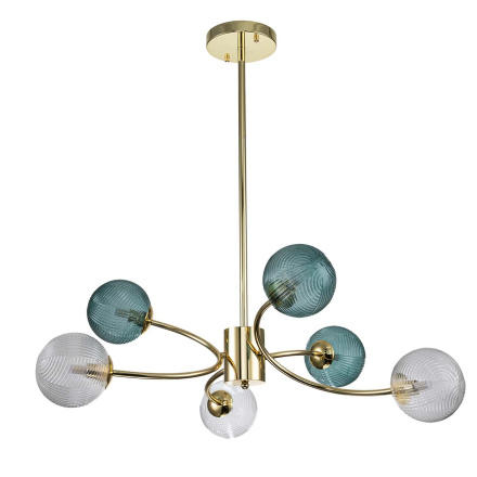Люстра на штанге Indigo Selva 11032/6R Gold V000296