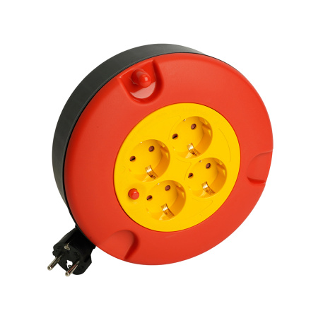 Удлинитель-рулетка на 4 розетки с/з Stekker Standart STD06-40-30 5м 50178