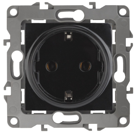 Розетка 2P+E Schuko со шторками Эра 12-2102-06 Б0014692