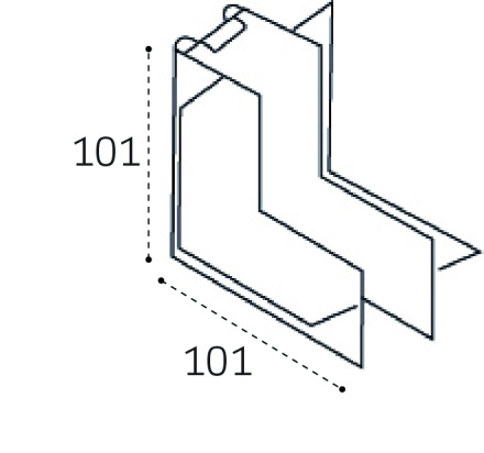 Соединитель вертикальный угловой Italline Kreator IT09-9033 black