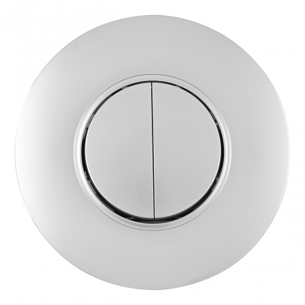 Выключатель круглый двухклавишный с рамкой Arte Milano SET08-1-30-2 silver