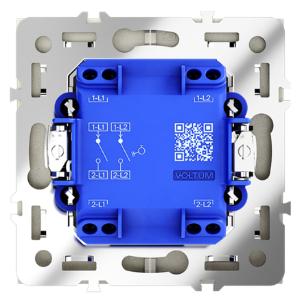 Выключатель с самовозвратом двухклавишный Voltum S70 VLS020604 (шелк)