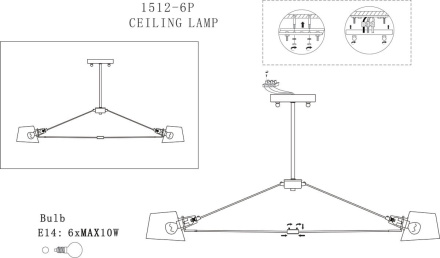 Подвесная люстра Favourite Eimer 1512-6P