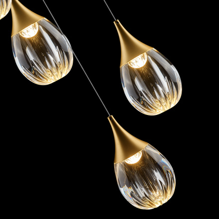 Каскадная люстра Delight Collection Stilla MD24001004-12A gold/clear