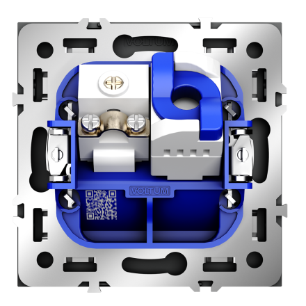 Розетка телевизионная встраиваемая Voltum S70 TV+RJ45 кат. 6, (черный матовый) VLS060708