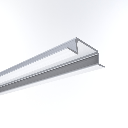 Профиль встраиваемый Apeyron ширина ленты до 10мм (рассеиватель, заглушки - 2шт) 08-02