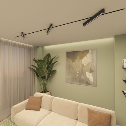 Трековый однофазный светильник Denkirs Edder DK6644-BK