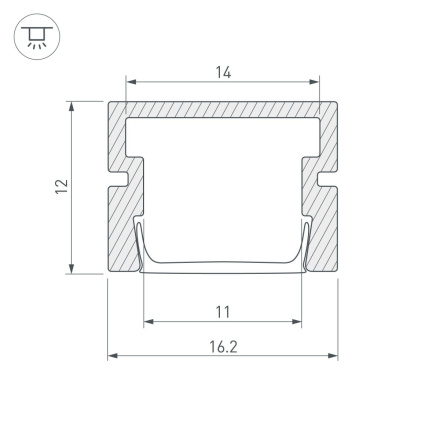 Профиль Arlight PDS-SM-2000 WHITE 044325