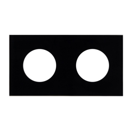 Рамка стеклянная на 2 поста Arlight FRM-GLARE-GC-2-BK 043836